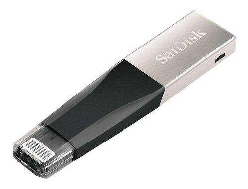 Pendrive SanDisk iXpand 256GB 3.0 preto e prateado