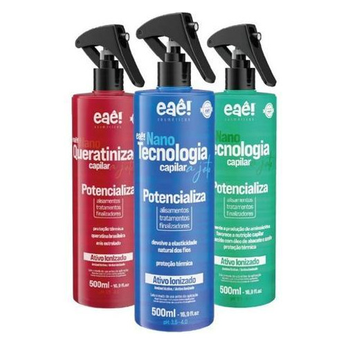 Kit Capilar Nanotecnologia - 3 Potencializadores (500ml)