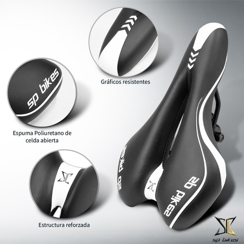 Imagen 5 de 8 de Asiento Para Bicicleta Mtb Prostatico Gel Visible Vzr