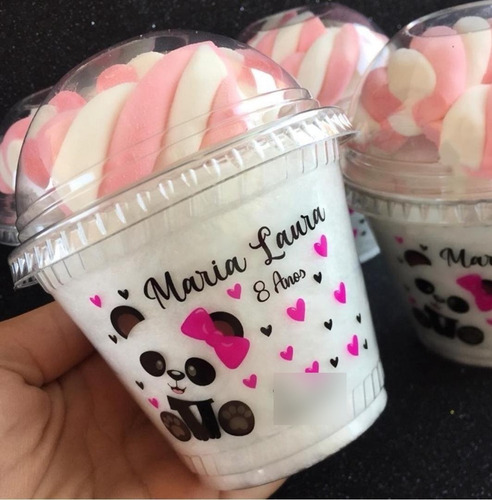50 Copos Bolha De 270 E 360 Ml Com Divisória - Algodão Doce