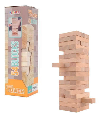 Juego De Mesa Torre Madera Magnific Tower 54 Piezas 