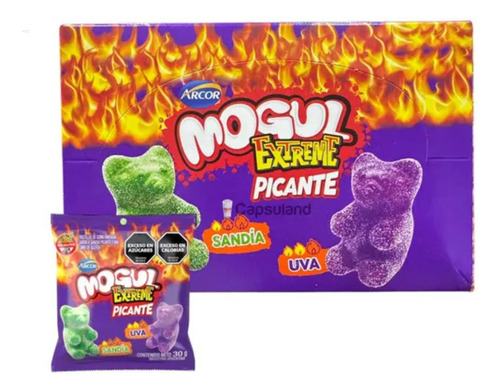 Gomitas Mogul Extreme Picante Sandia Y Uva, Sin Tacc - 12 Un