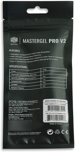 Pasta Termica Cooler Master Mastergel Prov2 Mgy-zosg-n15m-r3