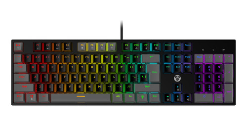 Teclado Gamer Fantech Atom Mk886 Black Grey Sw Blue