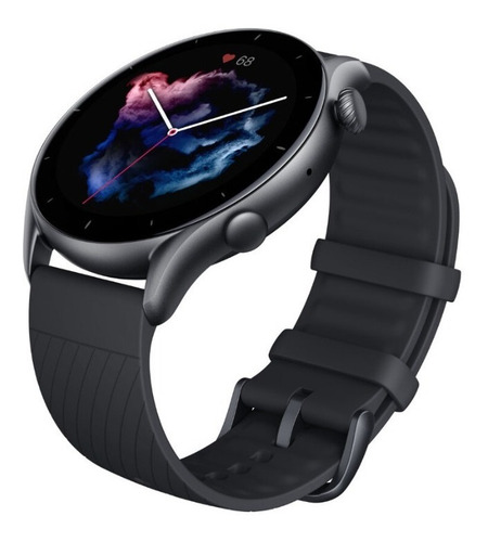 Smartwatch Amazfit GTR 3 Pro 1.45" caja 46mm de aleación de aluminio infinite black, malla infinite black de fluoroelastómero A2040