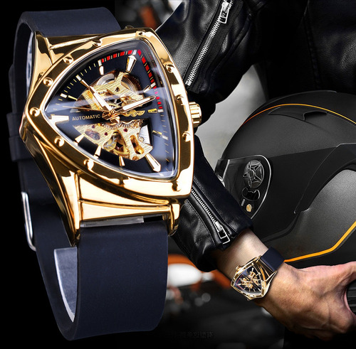 Reloj Automático Para Hombre Triangular Hollow