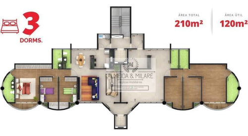 Imagem 17 de 23 de 120 M² De Área Útil, Edifício Guernica, Bairro Campestre. 3 Vagas, 3 Dormitórios (1 Suíte). - Ap0108