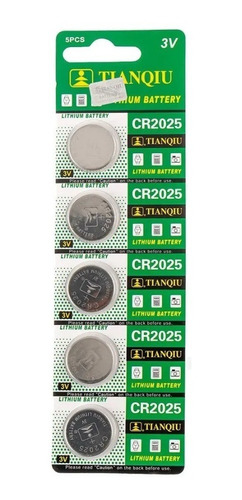 Pila Cr2025 Blister De 5 Unidades Marca Tianqiu