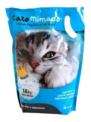 Areia Sílica P/ Gatos Microsílica  - Gato Mimado 1,6 Kg x 1.6kg de peso neto