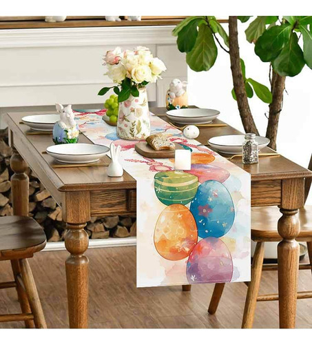 Mesa Con Estampado De Pascua, Bandera De Mesa, Decoración Pa