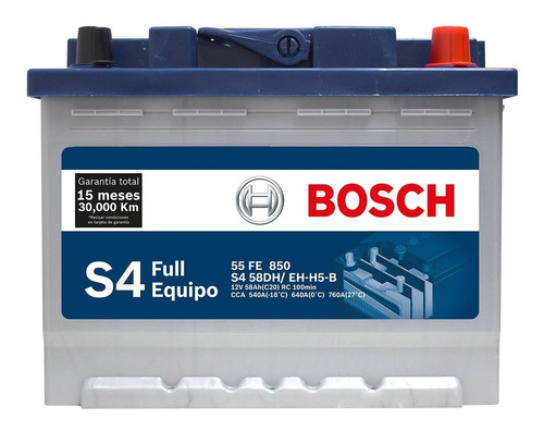 Imagen 1 de 5 de Bateria Bosch S4 55 Full Equipo Renault - Kia - Hyundai Tucs