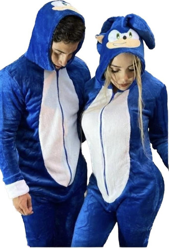 Pijama Mameluco Sonic Boom Azul Para Niño Y Adulto