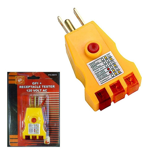 Receptaculo Electrica Tester Ac Outlet Plug 3 Prong Gnd