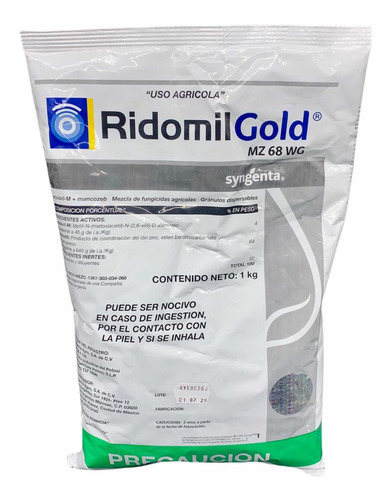 Ridomil Gold Mz Fungicid@ Metalaxil + Mancozeb 1 Kilogramo