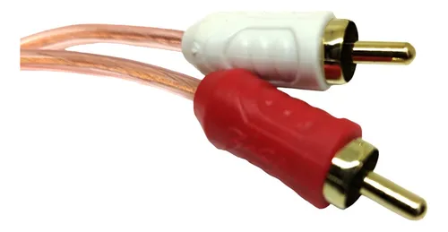 Cable 2 Rca A 2 Rca En Angulo 90° Full Cobre - 90 Cm Voyz