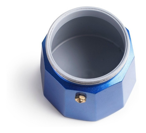 Cafetera Italiana Express Evva Aluminio Azul 9 Tazas Ibili