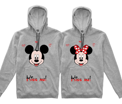 Sudaderas Suéter Parejas Novios Dúo Amor Mickey Mouse Minie 