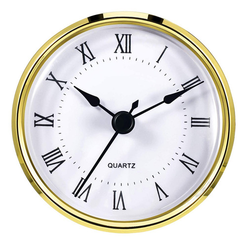 Inserto De Reloj De 3-1/8 Pulgadas Romano Con Borde Dorado