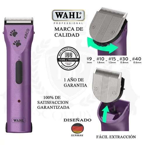 Peladora Canina Inalambrica Profesional Wahl Arco 2 Baterias