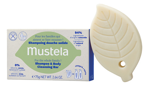 Mustela Shampoo Sólido 2 Em 1 75g - Hipoalergênico