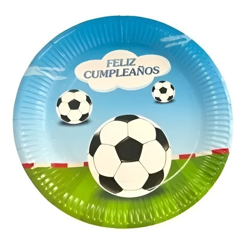 X10 Platos Cumpleaños Platos Desechable Decoracion Futbol