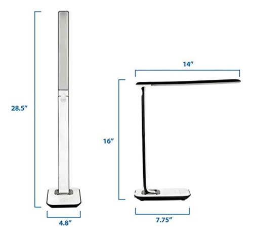 Lámpara De Escritorio Led Turcom Con Puerto De Carga Usb
