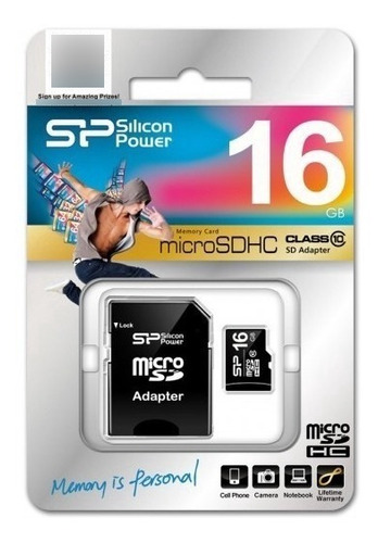 Memoria Micro Sd 2und Silicon Power 16 Gb Clase 10 Blister