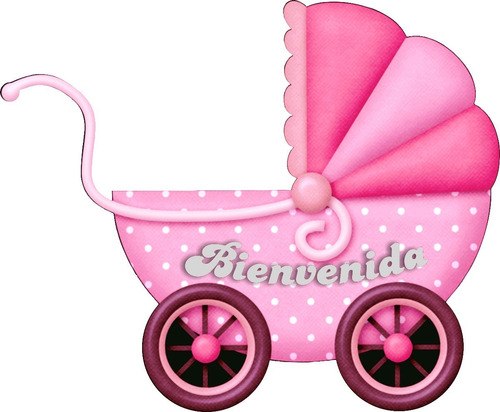 30 Souvenirs +6 Centros Baby Shower Coche Rosa Ca