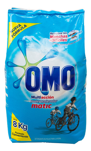 Imagen 2 de 3 de Omo Detergente Polvo Matic Multiacción 8kg