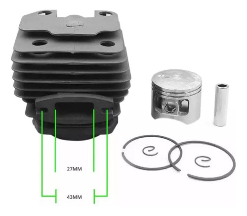 Kit Cilindro Pistón Y Anillos Motosierra China 5800 58cc
