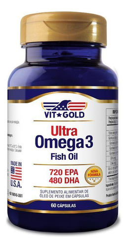 Ultra Ômega 3 Vitgold Com 60 Cápsulas