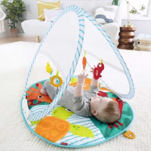 Fisher Price Gimnasio Portátil Para Bebé Con 3 Juguetes Col