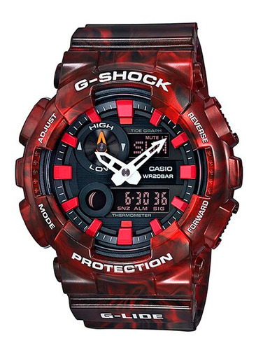 Reloj G-shock Gax-100mb-4adr Hombre Análogo-digital Color de la correa Rojo Con Negro Color del fondo Rojo con negro