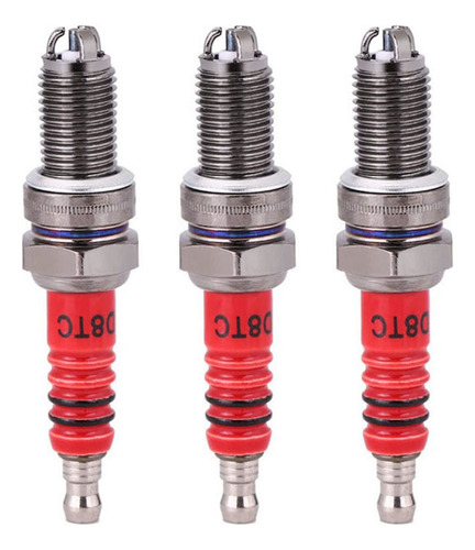 3 Bujías De 3 Electrodos D8tc Para 125 Cc 150 Cc 200 Cc 250