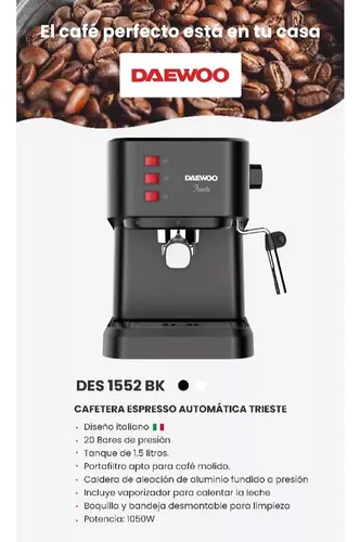 Cafetera Expresso Automatica Trieste 1,5 L Daewoo Des1552bk