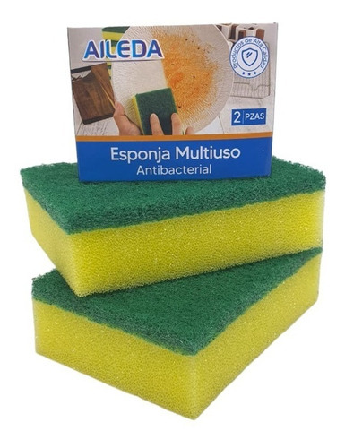 Esponja Multiuso Antibacterial Pack X 2