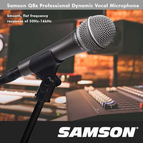 Imagem 6 de 6 de Microfone Samson Q8x Vocal Dinâmico Profissional