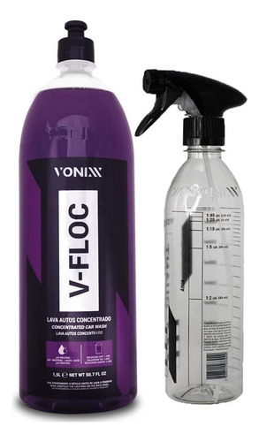 Shampoo Concentrado V-floc 1,5 L + Garrafa De Diluição 500ml