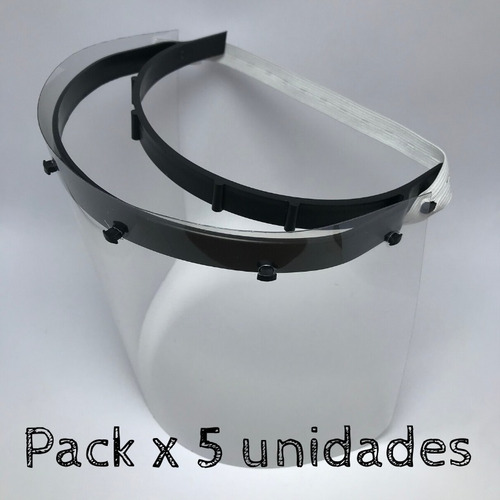 Imagen 2 de 9 de Máscara Facial Protectora X 5 Barrera Sanitaria Reutilizable