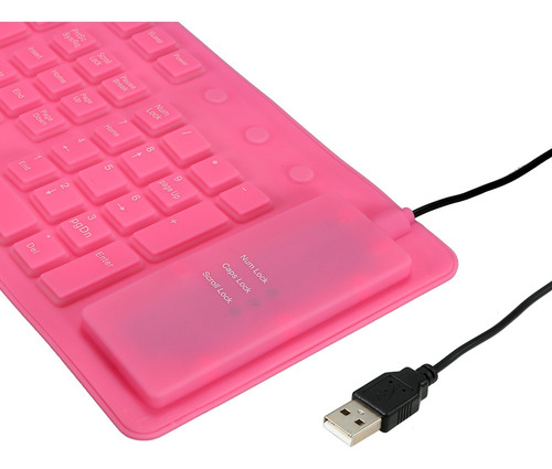 108 Teclas Usb Silicone Flexível Teclado Dobrável Impermeáve