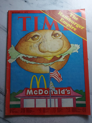 Revista Timer Mc Donald's. The Hamburger Empire. Ian 935