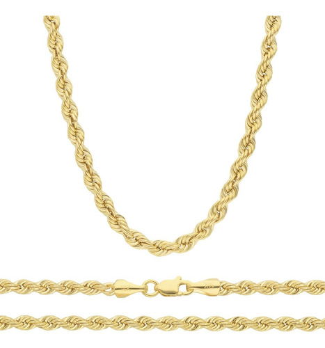 Cadena Torzal De Oro 14k 60cm 3.8mm Italy 14 Kilates Italy