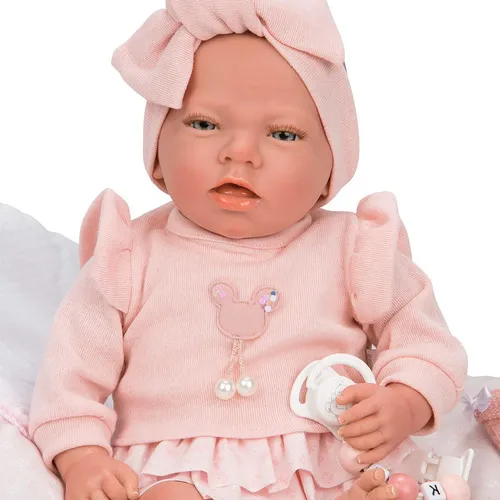 Muñeca Bebé Realista Reborn Arias Sofia Con Cojin 40cm 98121