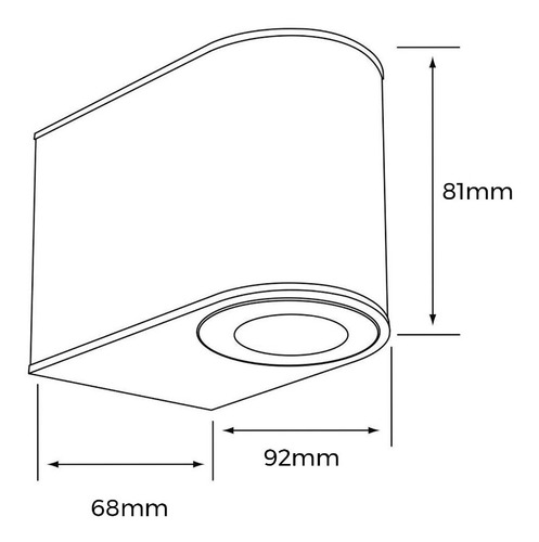 Imagen 7 de 7 de Arbotante Pared Exterior 1xgu10 Negro Blwa-0102-6500 Boomer
