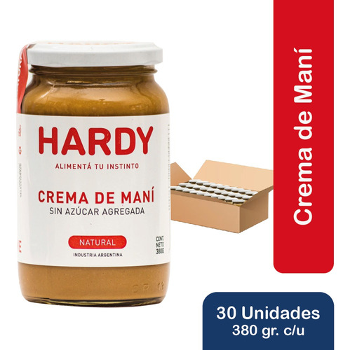 Combo Mayorista Hardy Crema De Mani Natural 30 Unix 380grs