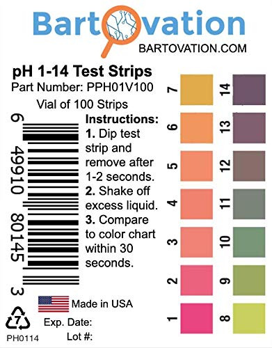 Tiras De De Ph 114 De Amplio Rango [envase De 100 Tir...
