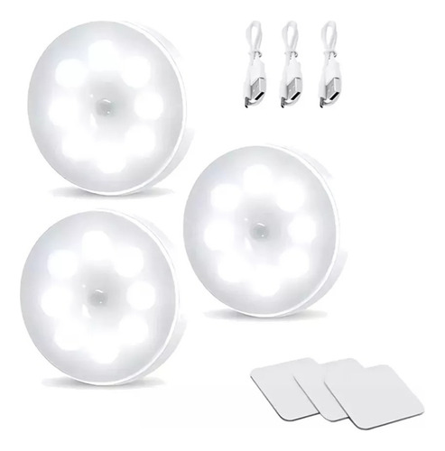Luz Emergencia Recargable Led Con Sensor De Movimiento 6000k