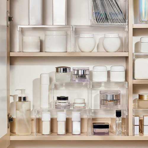 2 Soporte Organizador Transparente Para Baño, Pequeño