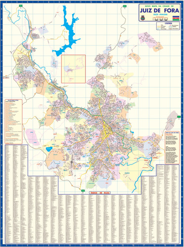 Mapa Geográfico Político Escolar Planisférico Do Município Cidade Mineira De Juiz De Fora - Nas Minas Gerais - Turismo E Entregas - Dobrado Gigante Medindo 120x 90cm - Equipe Multivendas