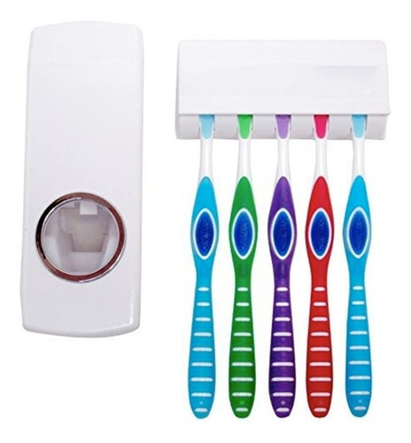 Dispensador De Pasta Dientes Con Porta Cepillo